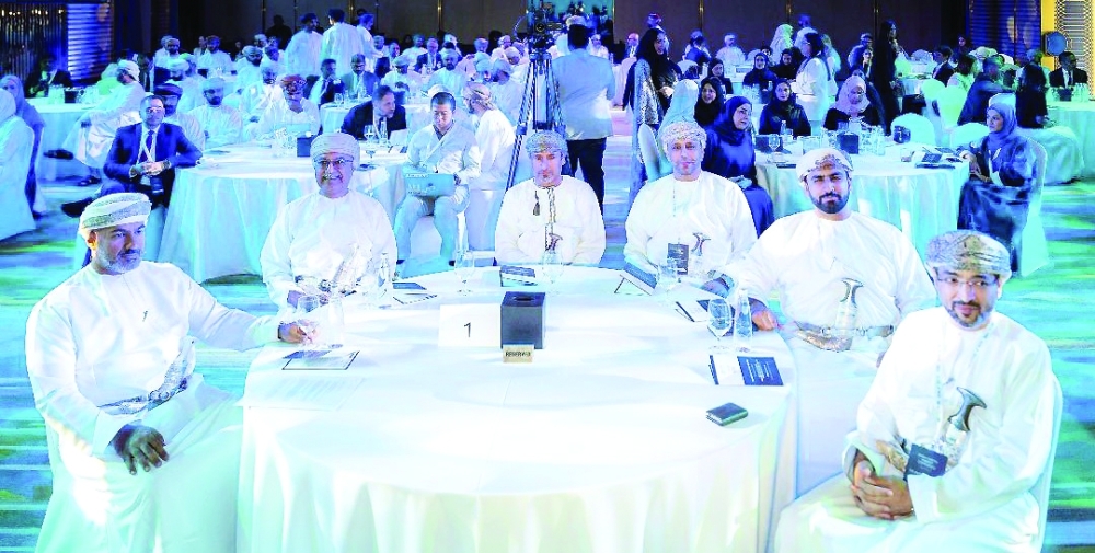 Eng Salim bin Nasser al Aufi, Minister of Energy and Minerals, MSX officials and  guests during the 2nd Oman Capital Market Conference.
