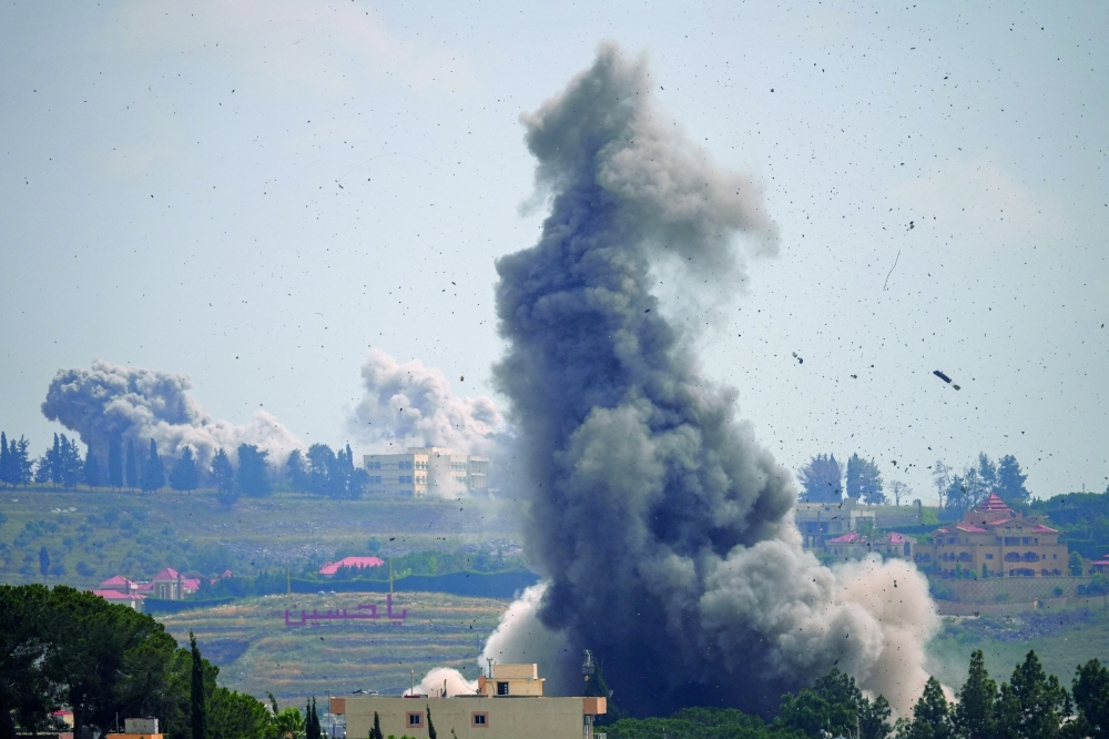 Smoke billows from southern Lebanon, following Israeli strikes, as seen from Nabatieh, Lebanon. — Reuters 