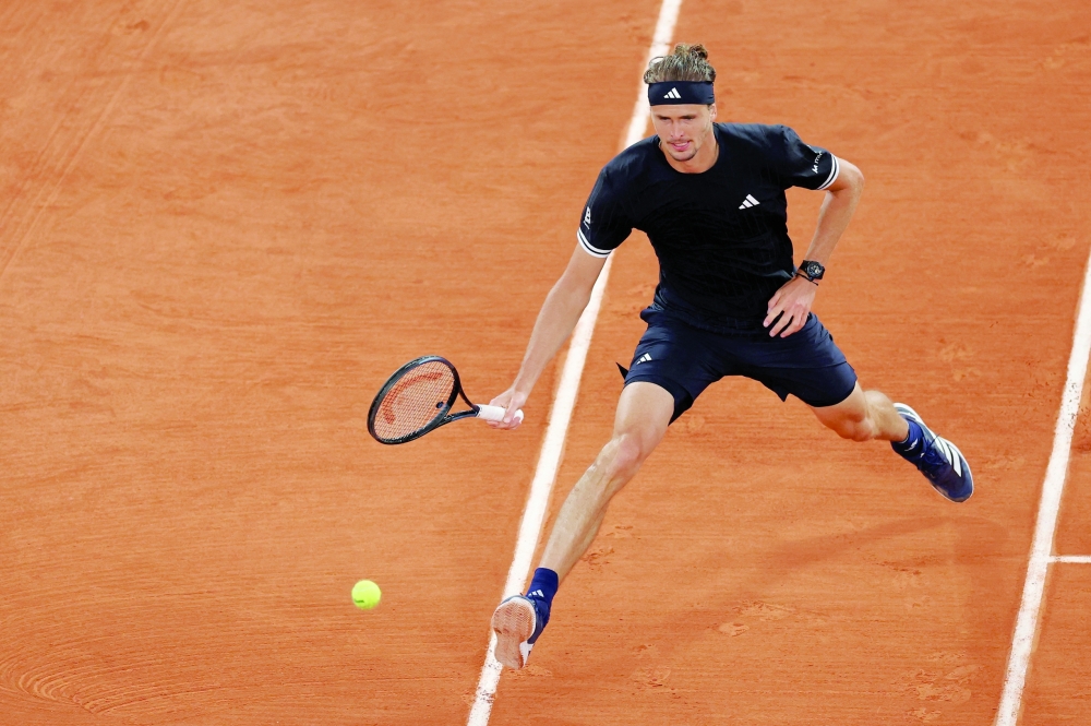 Tennis - French Open - Roland Garros, Paris, France - June 2, 2026
Germany's Alexander Zverev in action during his quarter final match against Spain's Rafael Jodar REUTERS/Stephanie Lecocq