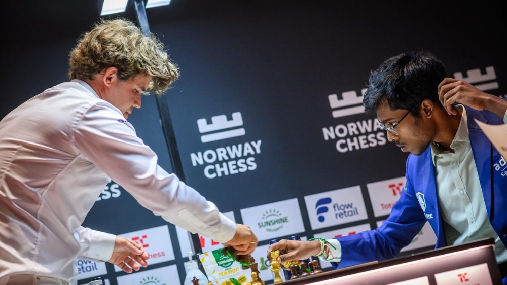 Praggnanandhaa takes down Carlsen for the second time in a row