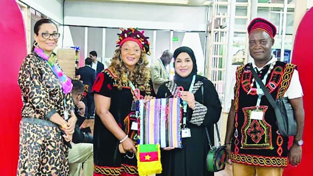 Laila al Hadhrami with Mirabel Ndum Mabeh,at launch of its first African Chapter in Cameroon during the World Urban Forum in Baku, Azerbaijan.