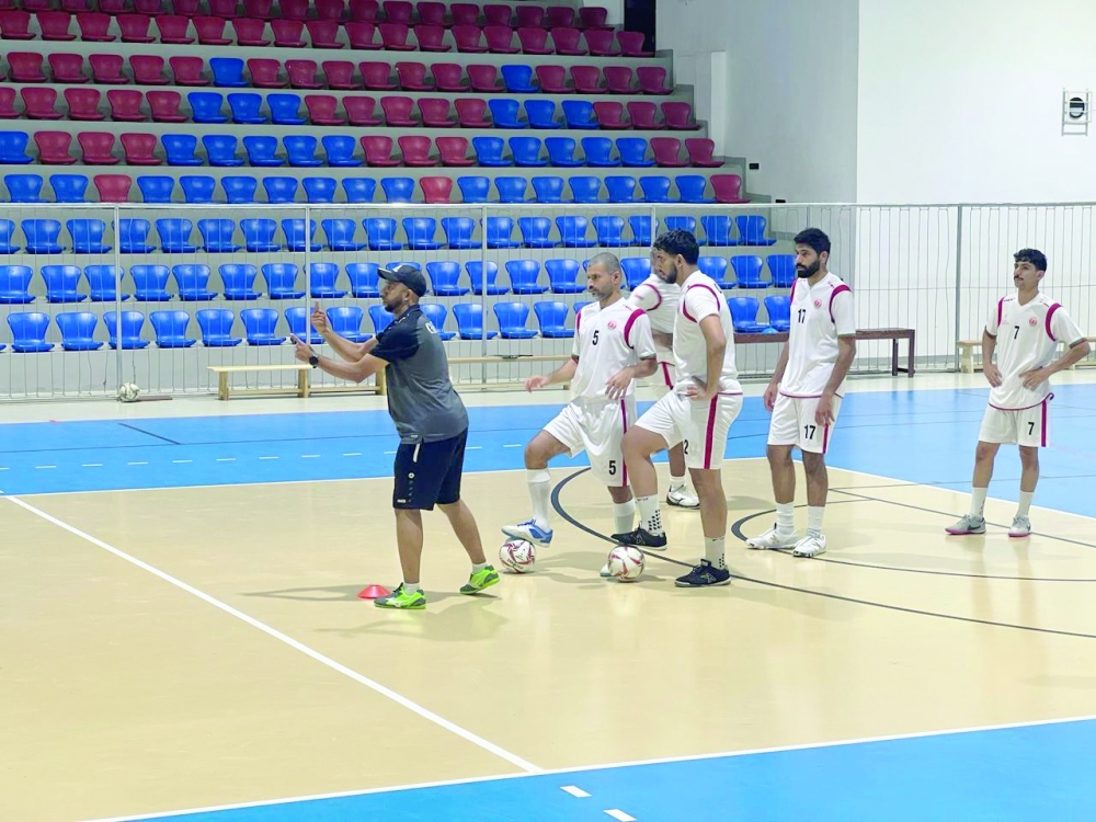 Players train at Al Amal Club as Oman gear up for their first Asian Deaf Futsal Championship appearance.