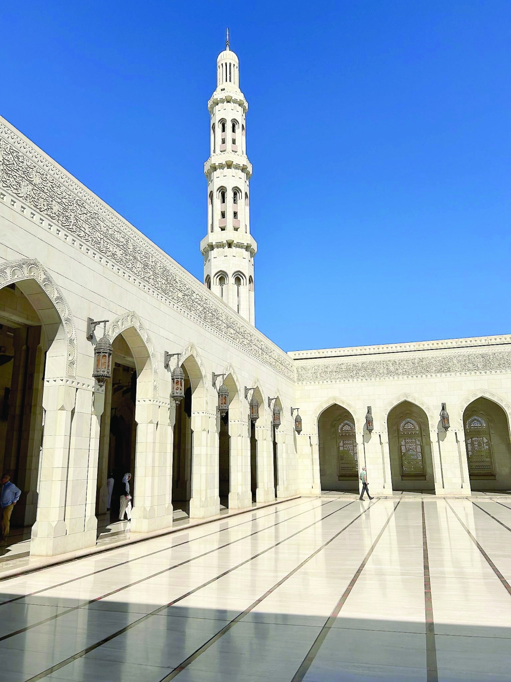 Minaret of Muscat's Sultan Qaboos Grand Mosque
