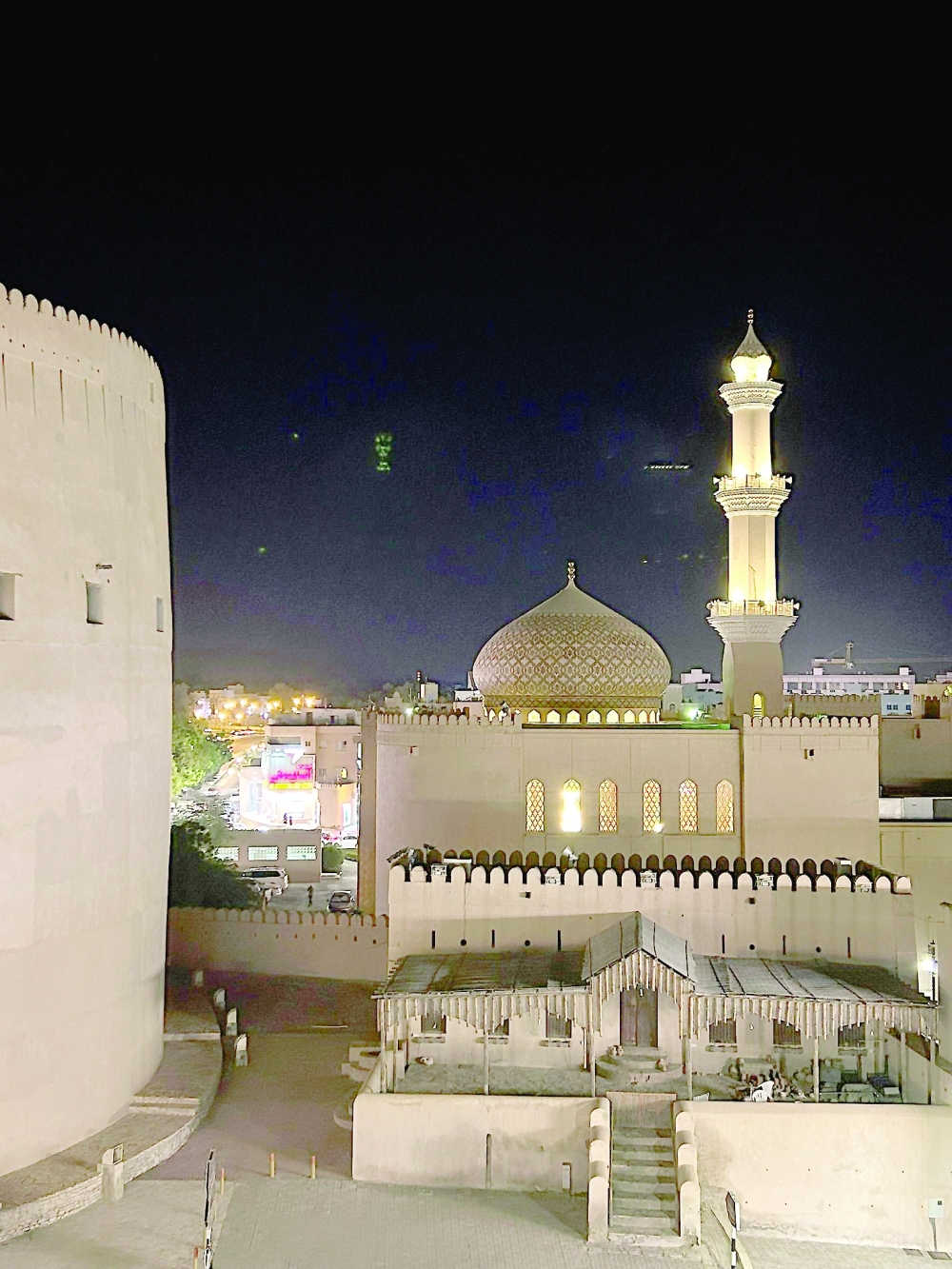 Nizwa Fort by night