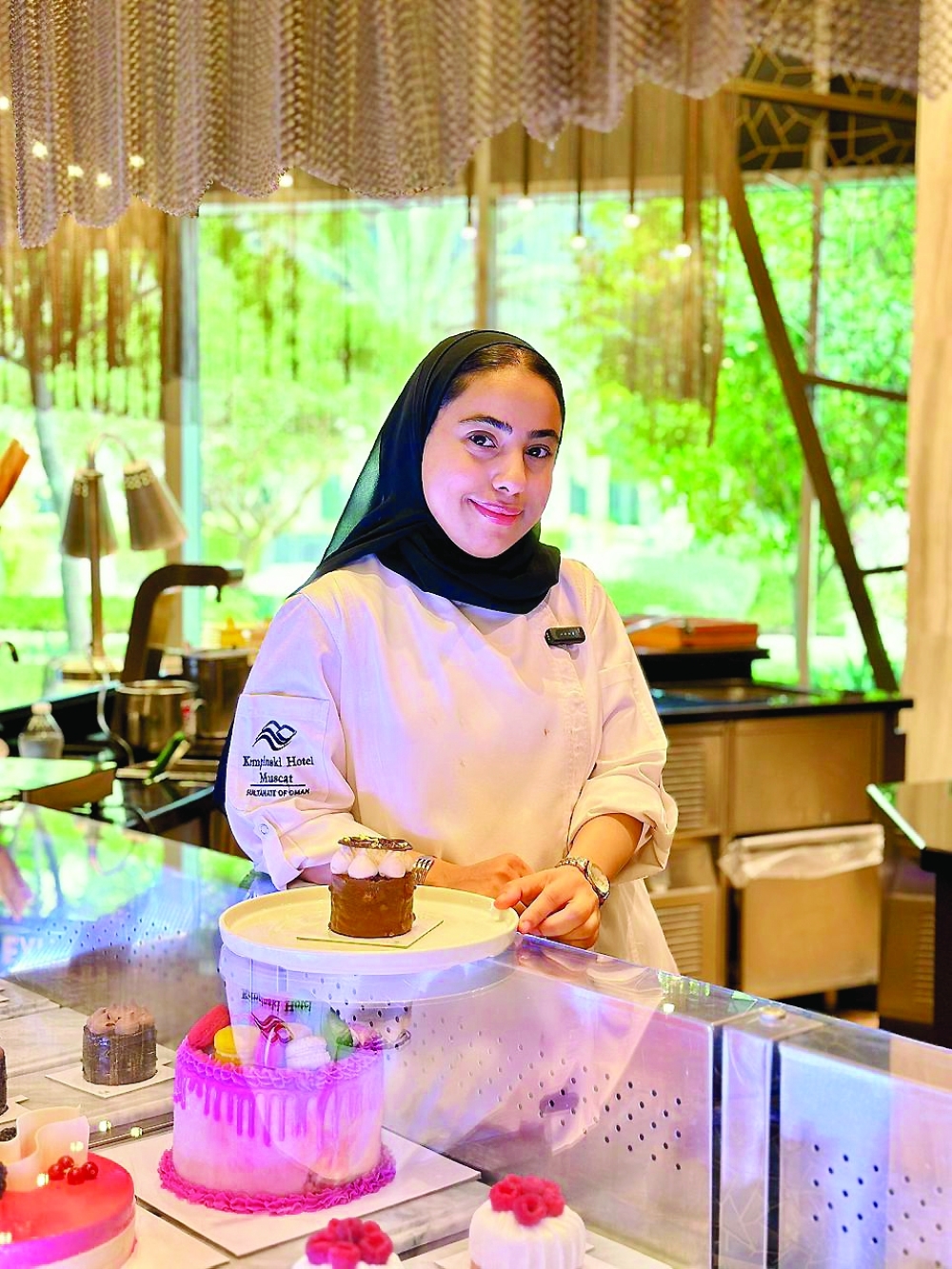 Zahwa al Rahbi, pastry chef at Kempinski Hotel Muscat
