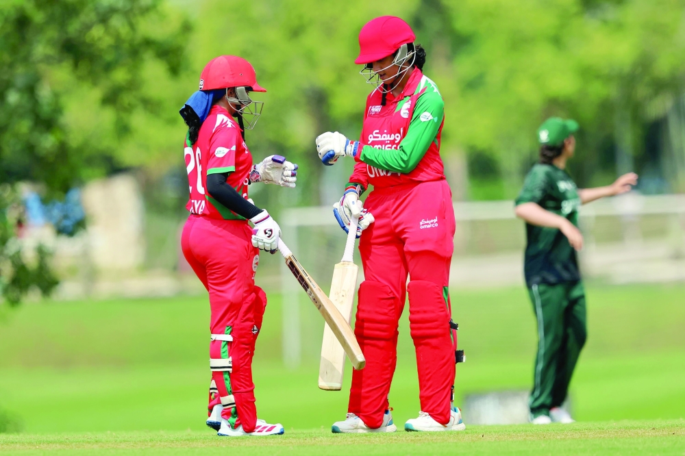 Jayadhanyha Gunasekar blasted an unbeaten 31 as Oman registered a commanding 10-wicket victory over Saudi Arabia.