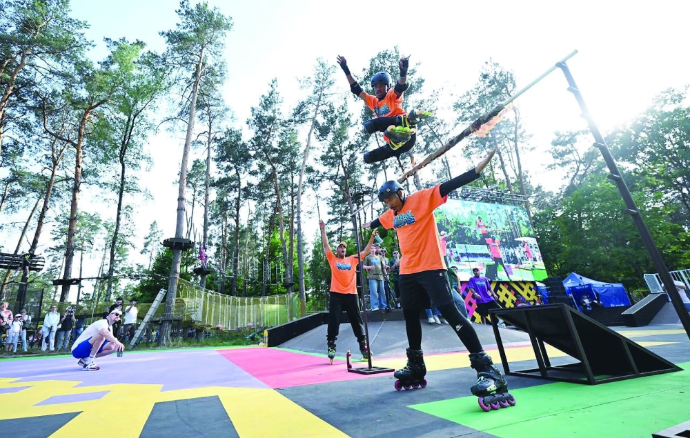 
Oman’s skating team showcases its talent during the sports and cultural festival in Belarus.