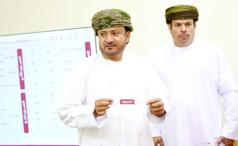 The draw ceremony for the 2026 “Cheer for Your Team” Amateur Football League in Al Kamil W'al Wafi. — Said al Rashdi