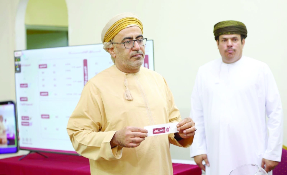The draw ceremony for the 2026 “Cheer for Your Team” Amateur Football League in Al Kamil W'al Wafi. — Said al Rashdi