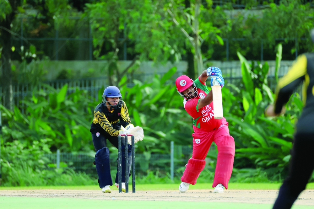Mohammed al Balushi during Malaysia match.