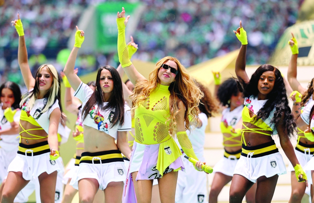 Soccer Football - FIFA World Cup 2026 - Group A - Mexico v South Africa - Estadio Azteca, Mexico City, Mexico - June 11, 2026
Shakira performs during the opening ceremony before the match REUTERS/Kai Pfaffenbach     TPX IMAGES OF THE DAY     