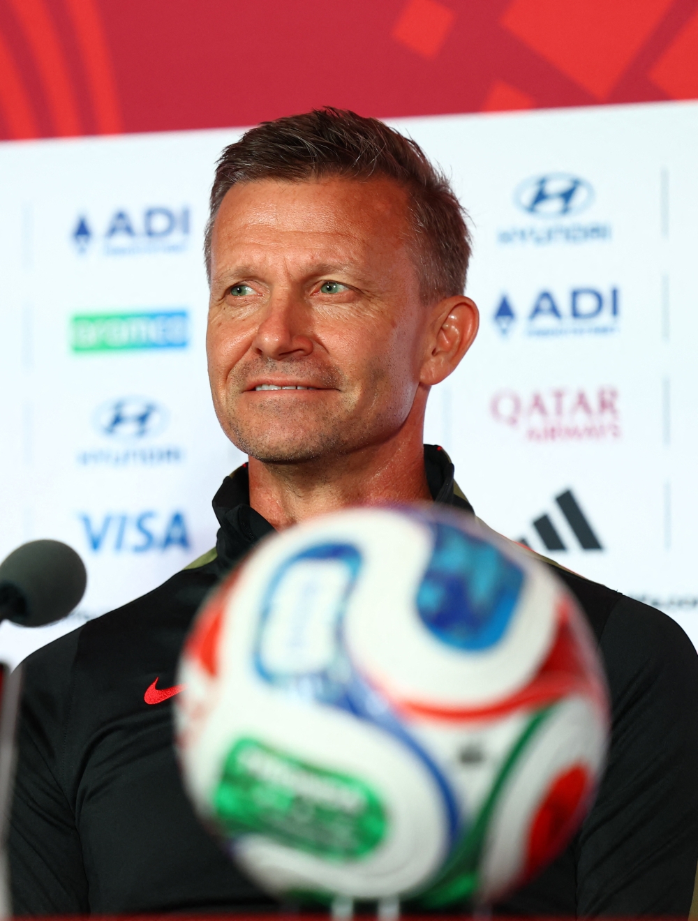 
Canada coach Jesse Marsch during the press conference. — Reuters