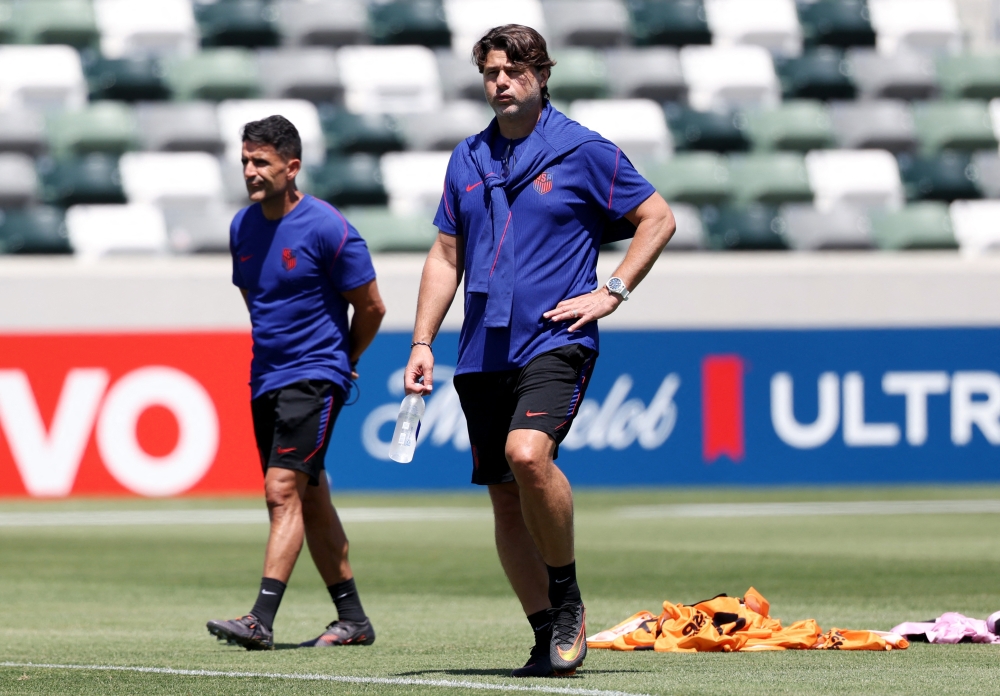  
U.S. coach Mauricio Pochettino during training. — Reuters