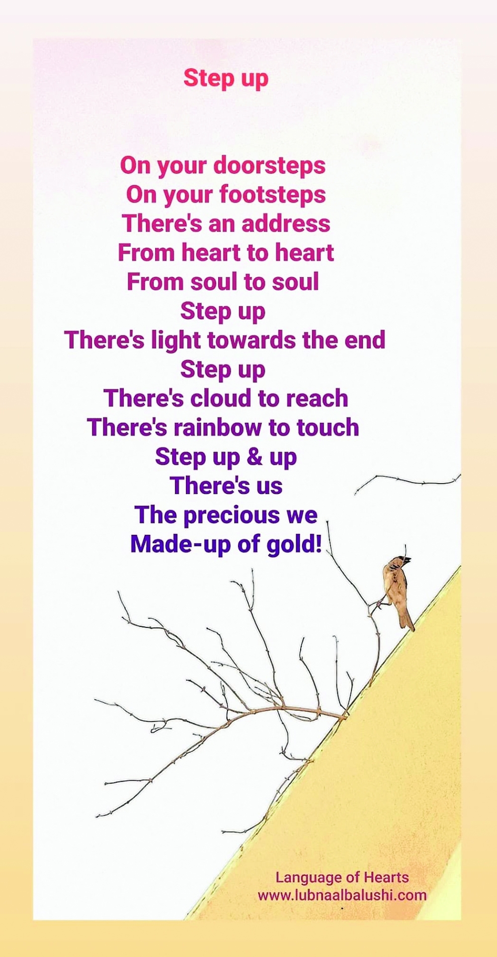 Lubna's poem Language of Hearts