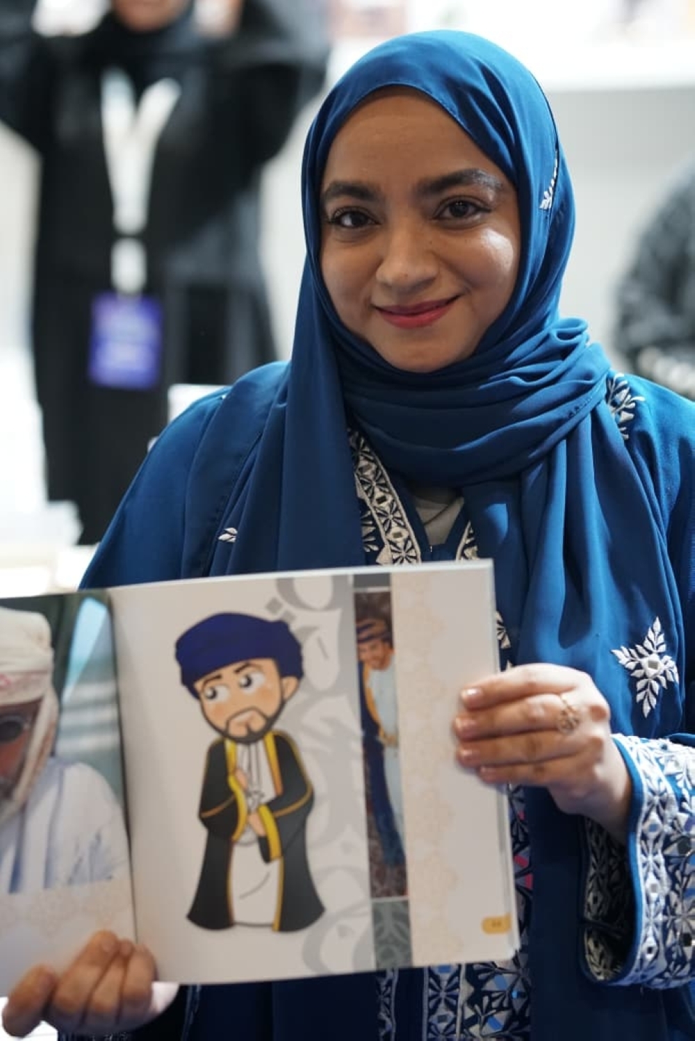 Lubna at the 2025 Muscat International Book Fair