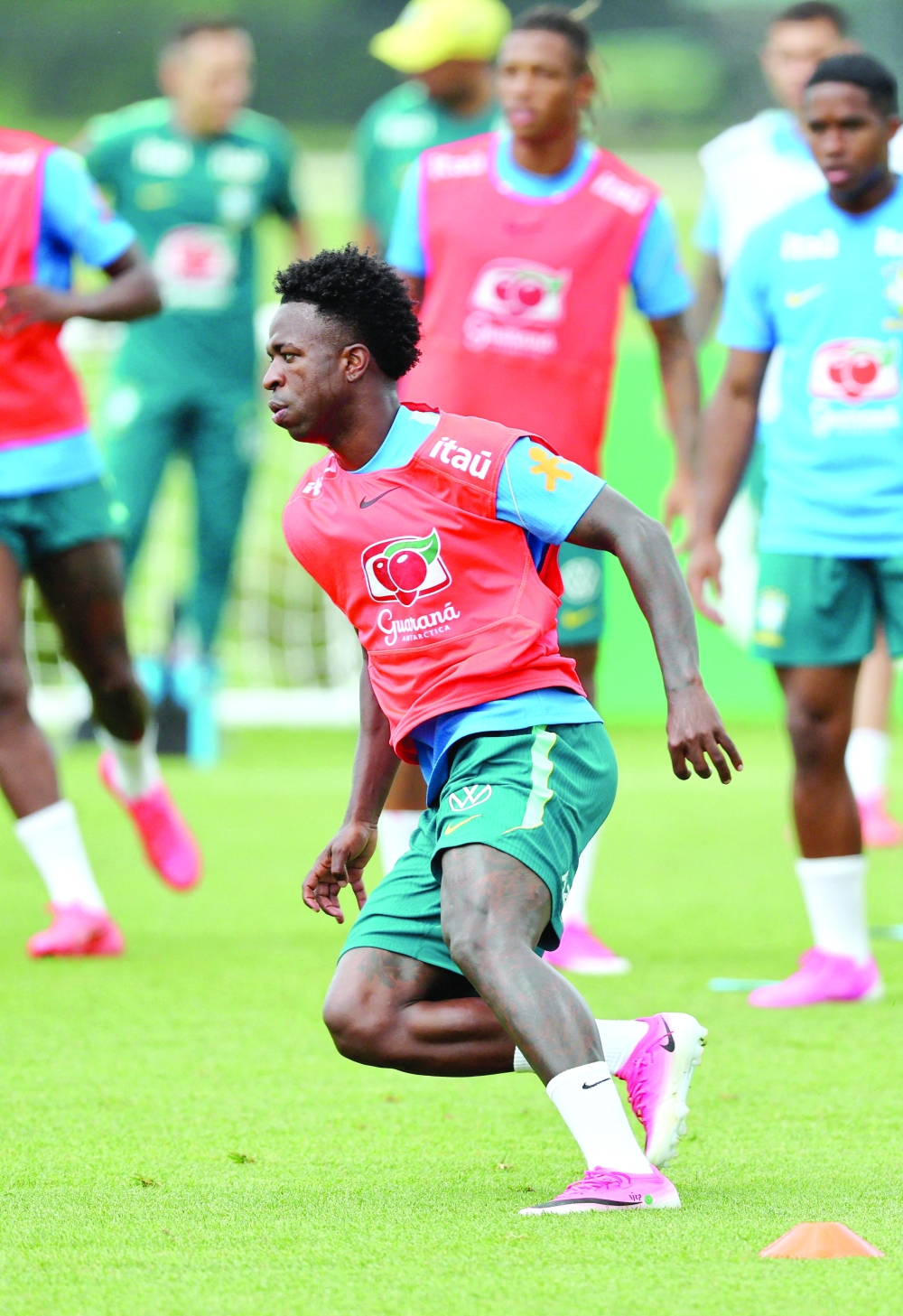 Brazil's Vinicius Junior during training