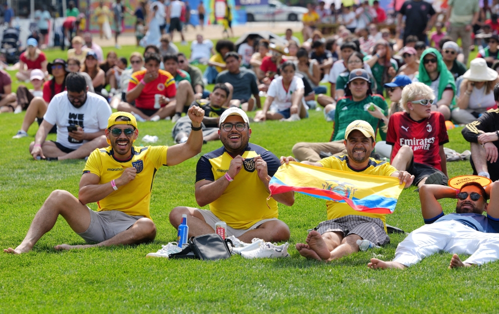 
Ecuador fans reacts. — Reuters