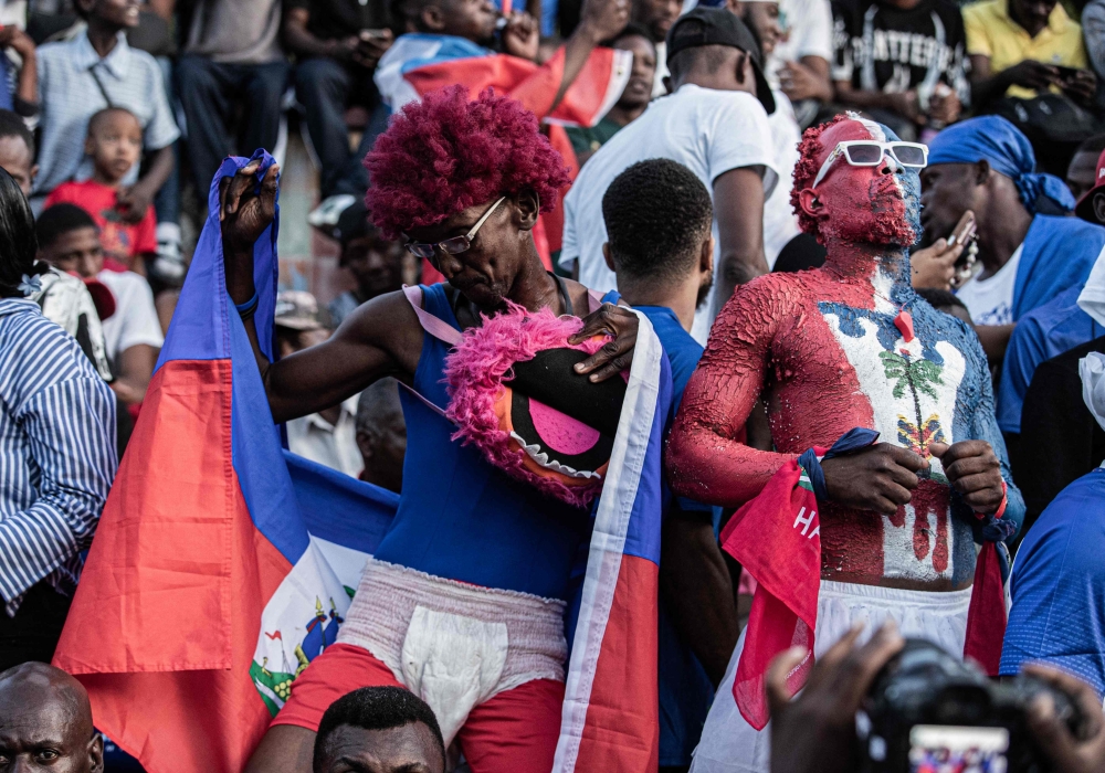 Haiti fans watch the 2026 FIFA World Cup match between Haiti and Scotland. — AFP