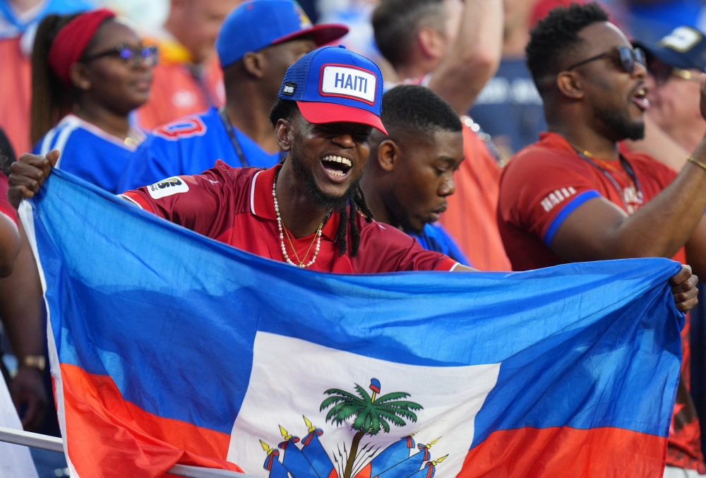 
Haiti fans inside the stadium before the match. — Reuters