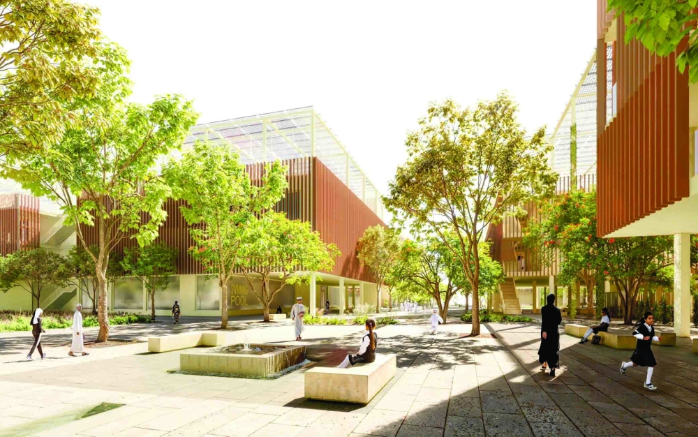 The project has been designed according to an integrated community concept that allows its facilities to be used beyond school hours. — ONA