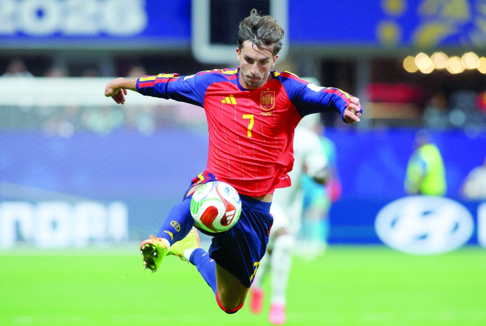 Spain's Ferran Torres in action. — Reuters