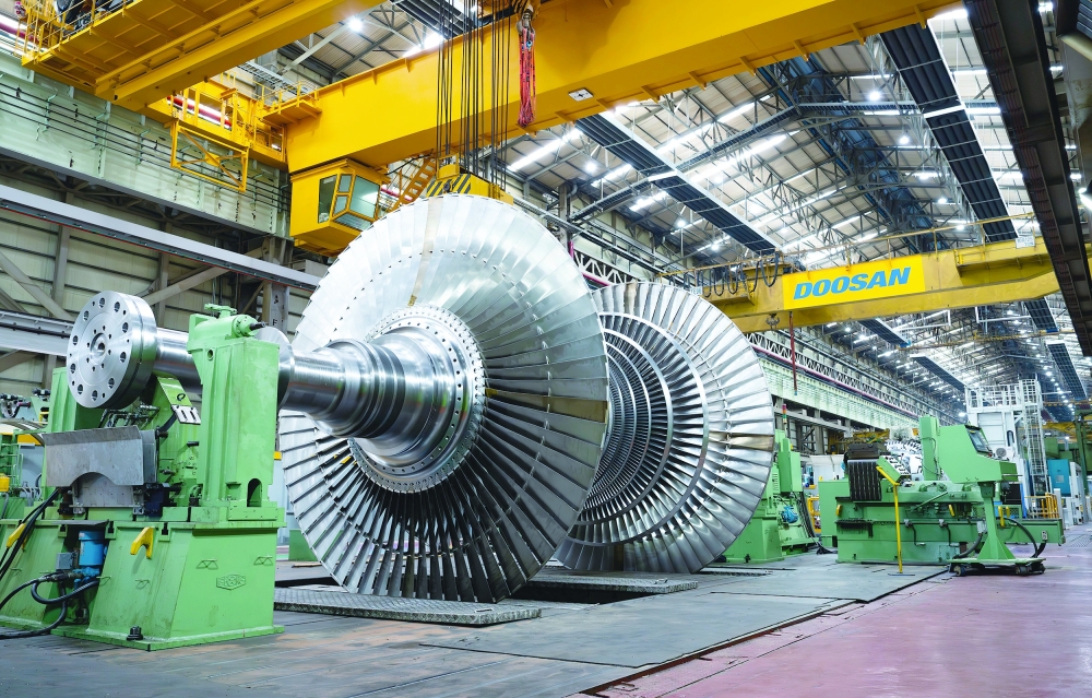 Steam turbine manufactured by Doosan Enerbility.