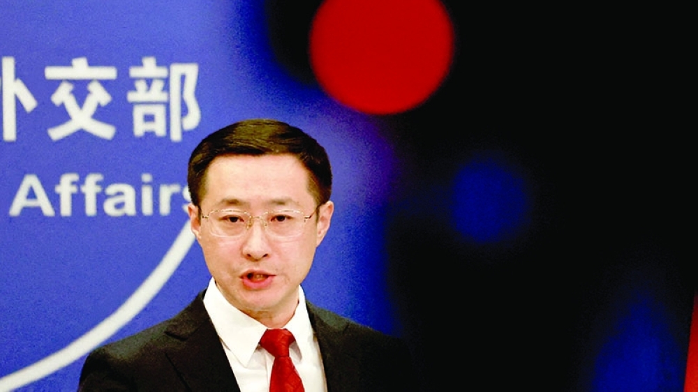 Chinese Foreign Ministry spokesperson Lin Jian attends a press conference in Beijing. — Reuters