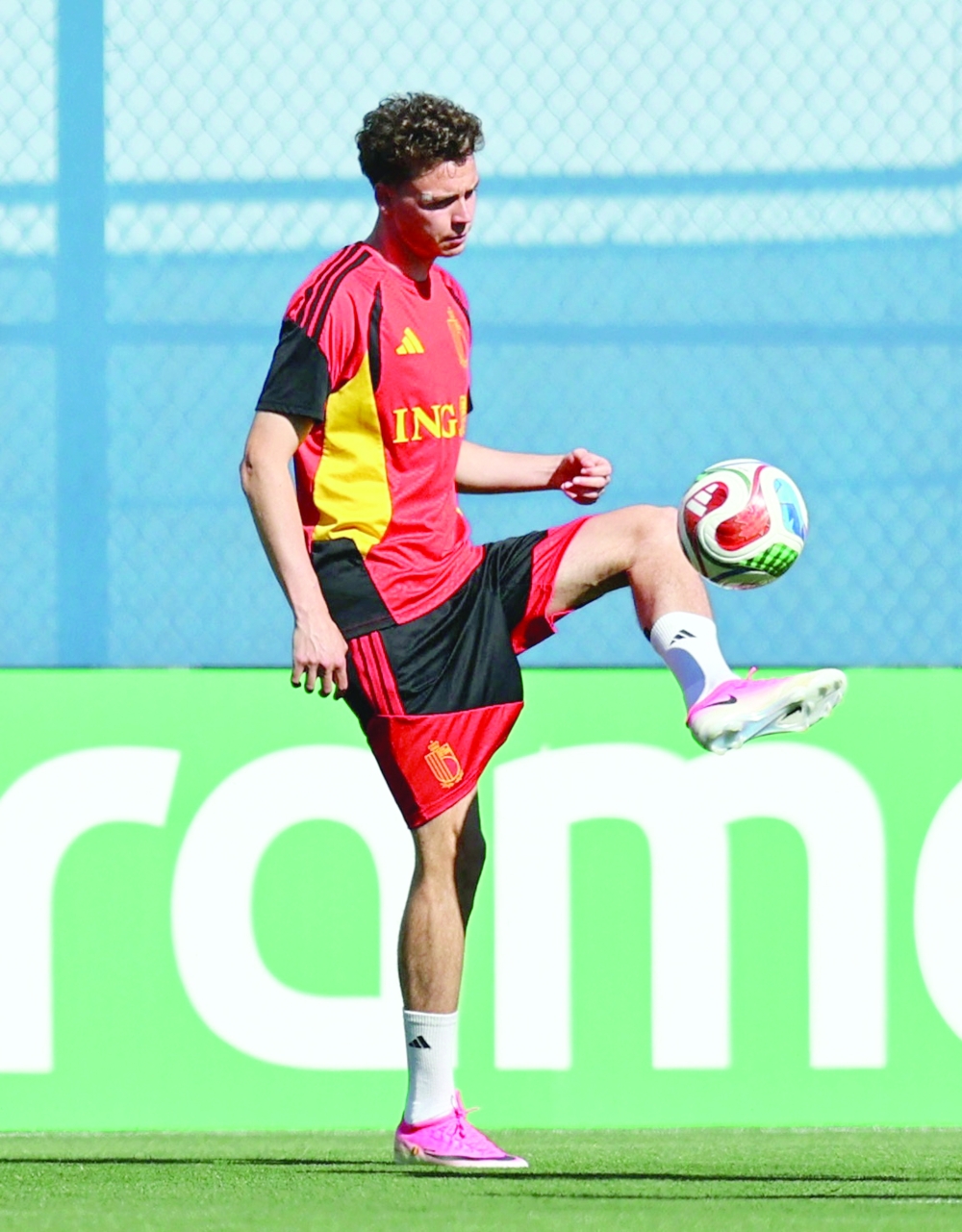  
Belgium's Maxim De Cuyper during training. — Reuters