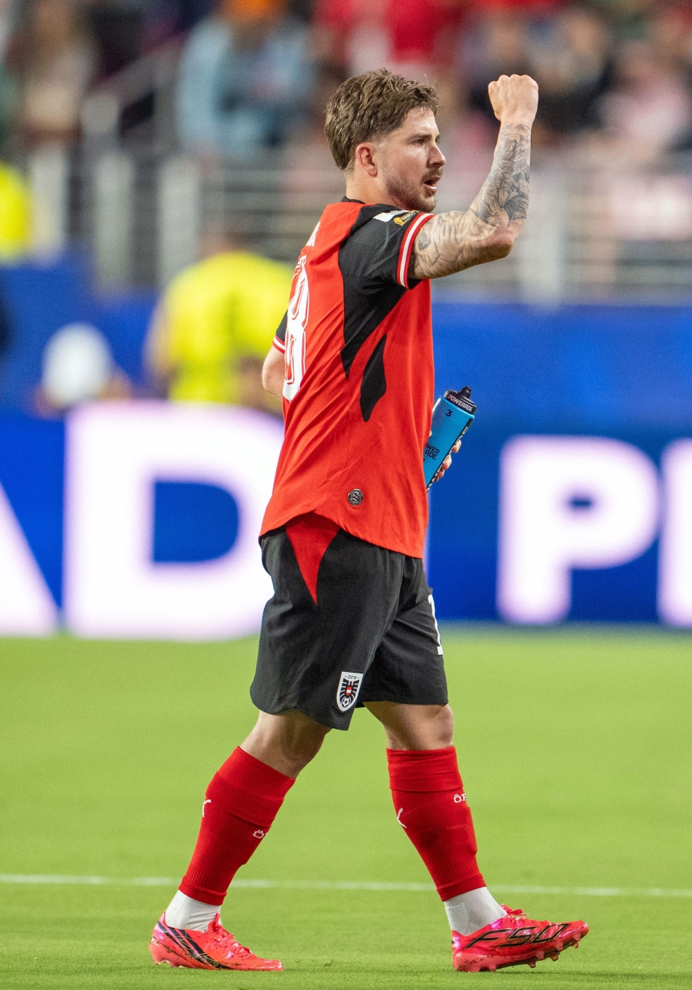 Austria's midfielder #18 Romano Schmid. — AFP
