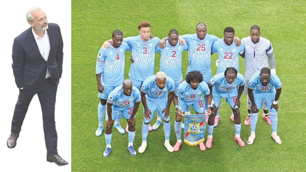 DR Congo coach Sebastien Desabre reacts. — Reuters