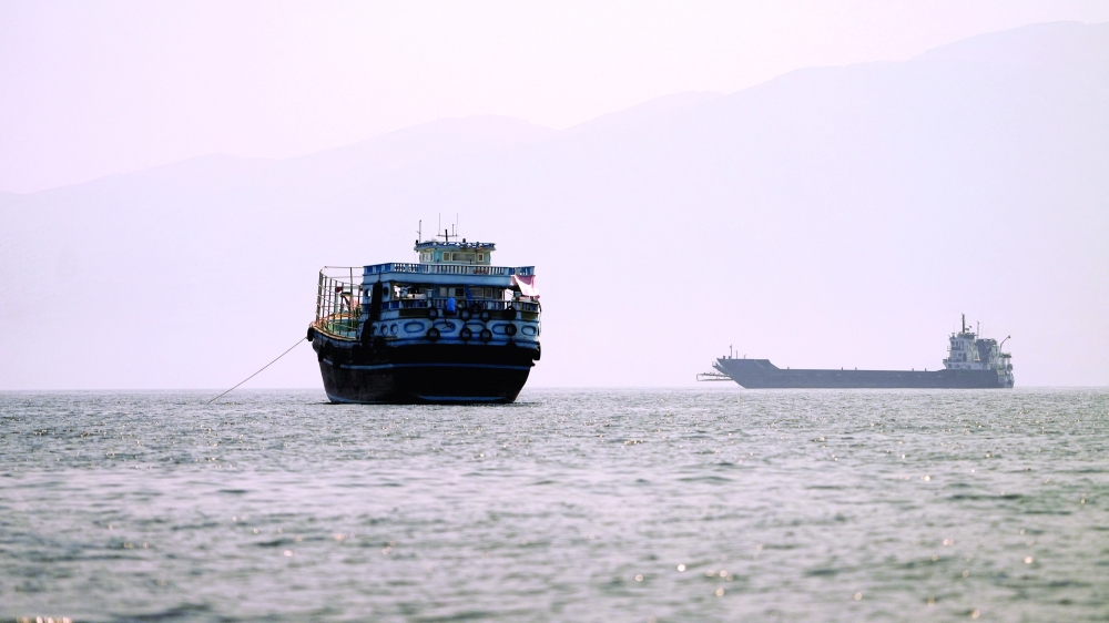 Vessels at the Strait of Hormuz, as seen from Musandam. — Reuters