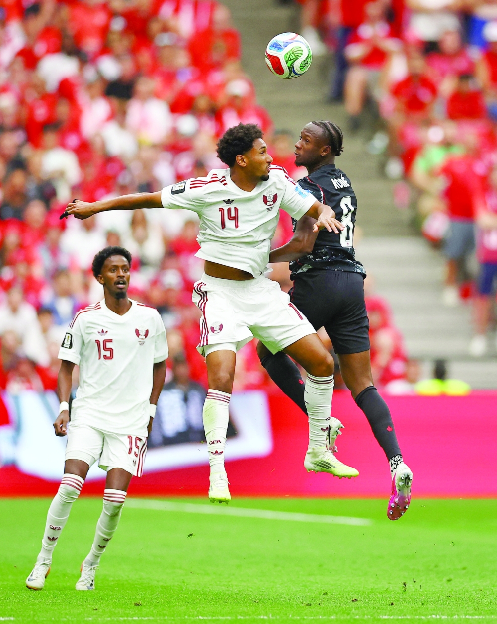  
Qatar's Homam Ahmed in action. — Reuters  