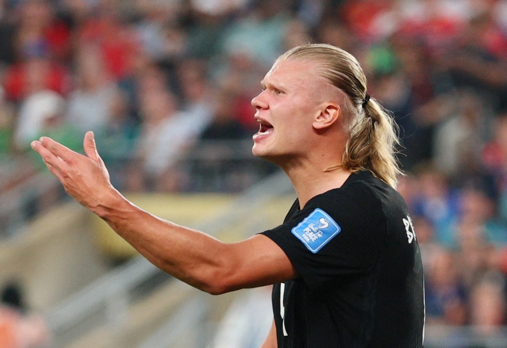  
Norway's Haaland reacts. — Reuters