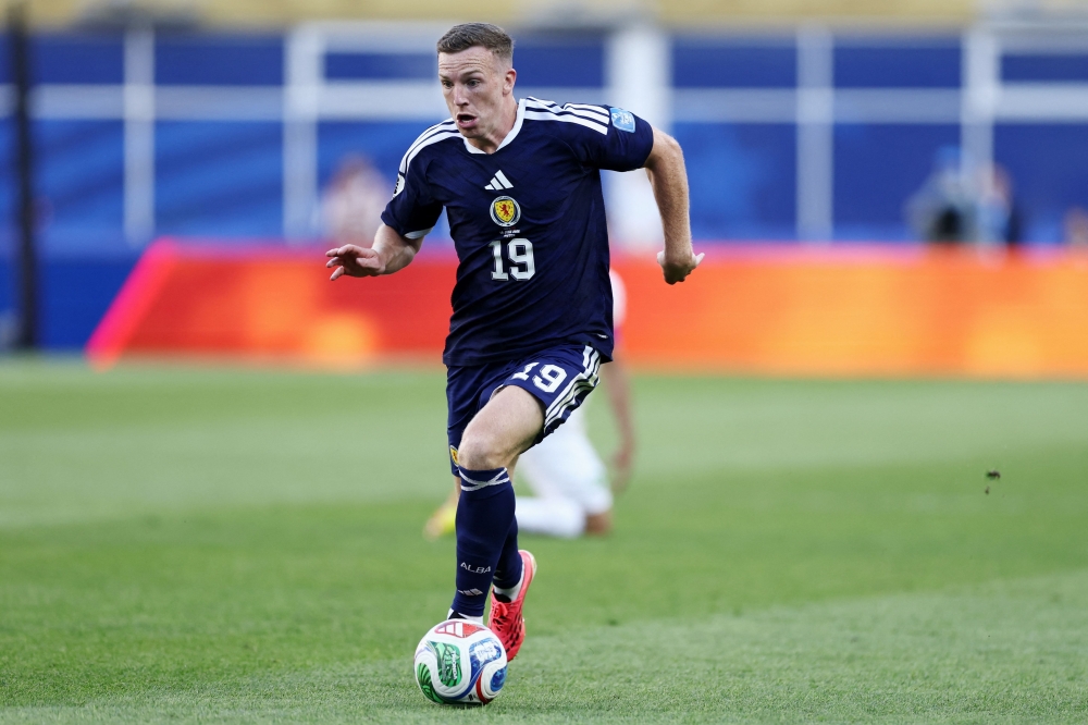 Scotland's #19 Lewis Ferguson. — AFP