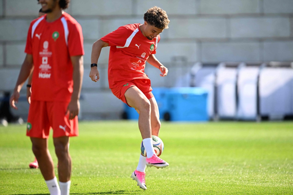 Morocco's midfielder #24 Neil El Aynaoui. — AFP