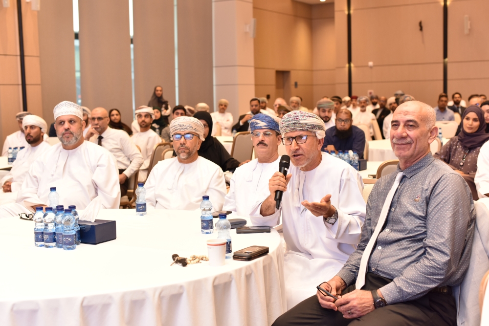 Participants attend the FSA’s panel discussion on the phased implementation of IFRS S1 and IFRS S2 sustainability disclosure standards in Muscat.