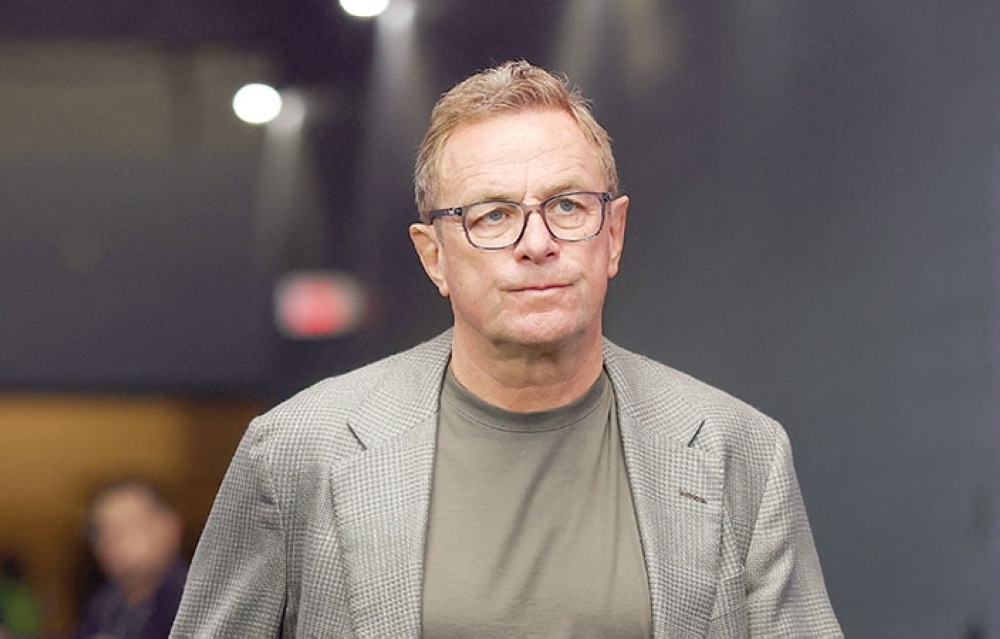 Austria coach Ralf Rangnick before the match. — Reuters