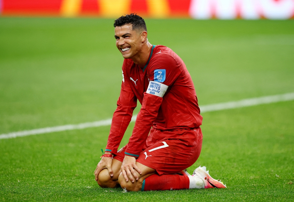 
Portugal's Cristiano Ronaldo reacts. — Reuters  