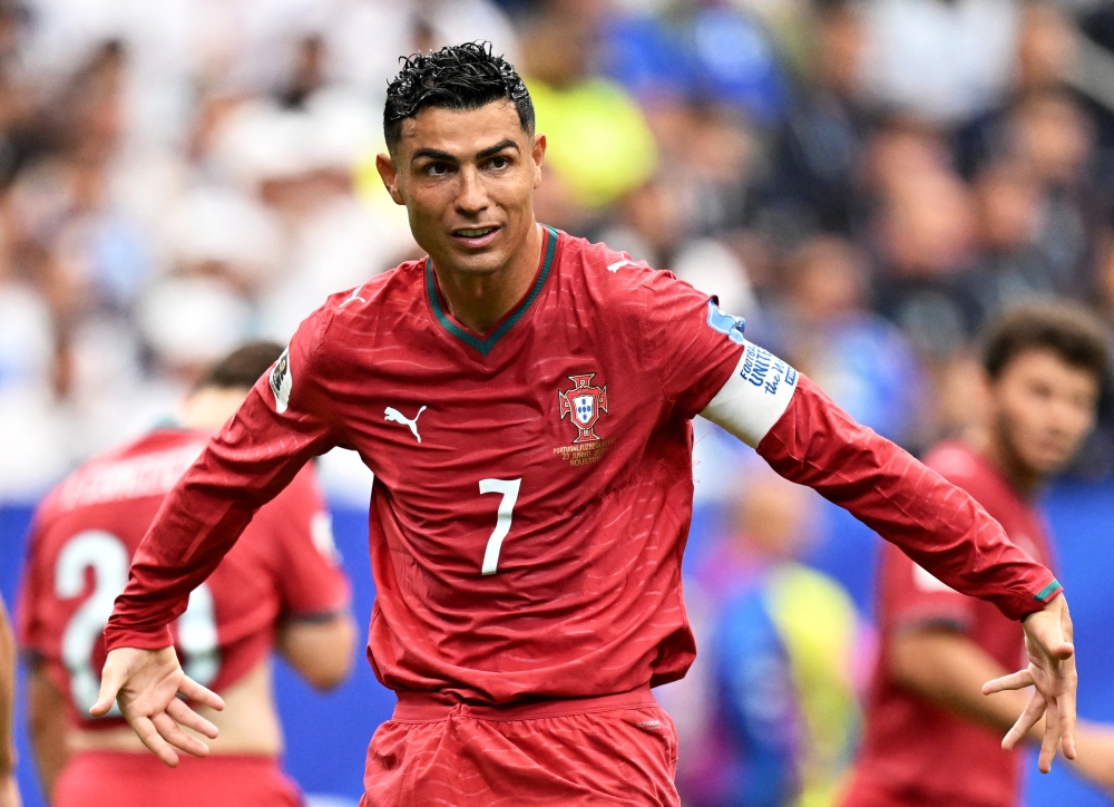  
Portugal's Cristiano Ronaldo reacts. — Reuters   
