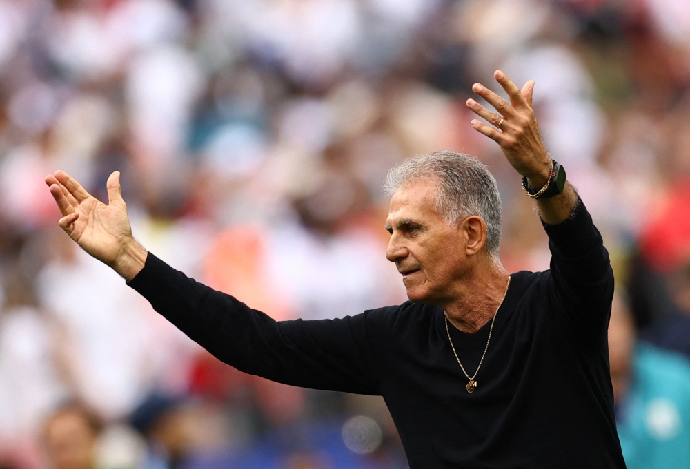  
Ghana coach Carlos Queiroz reacts. — Reuters 
