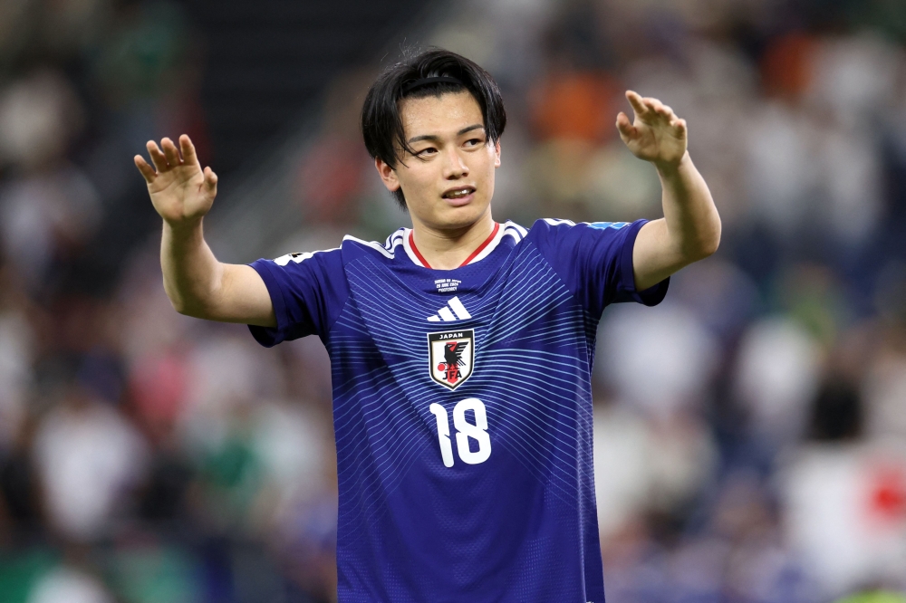 Japan's forward #18 Ayase Ueda. — AFP 