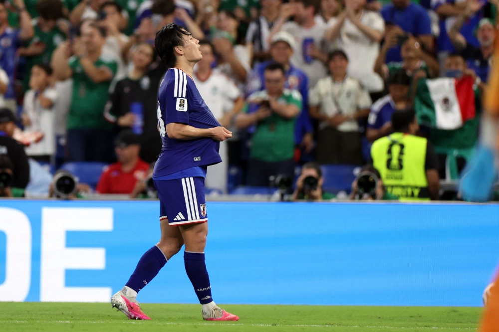 Japan's forward #18 Ayase Ueda. — AFP  