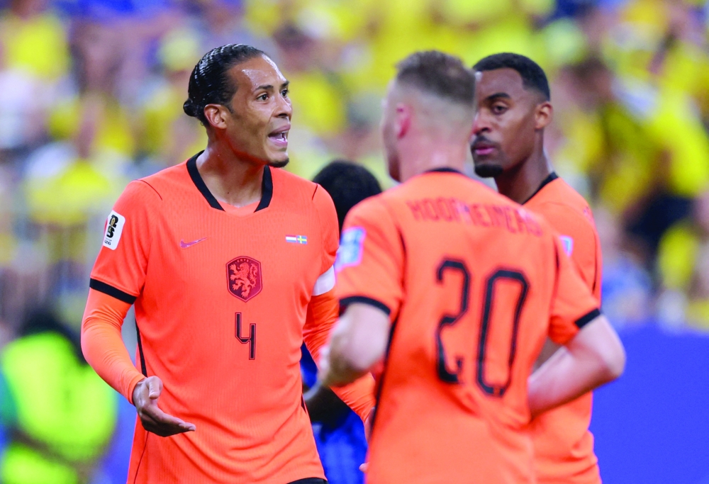 Soccer Football - FIFA World Cup 2026 - Group F - Netherlands v Sweden - Houston Stadium, Houston, Texas, U.S. - June 20, 2026
Netherlands' Virgil van Dijk reacts IMAGN IMAGES via Reuters/Troy Taormina