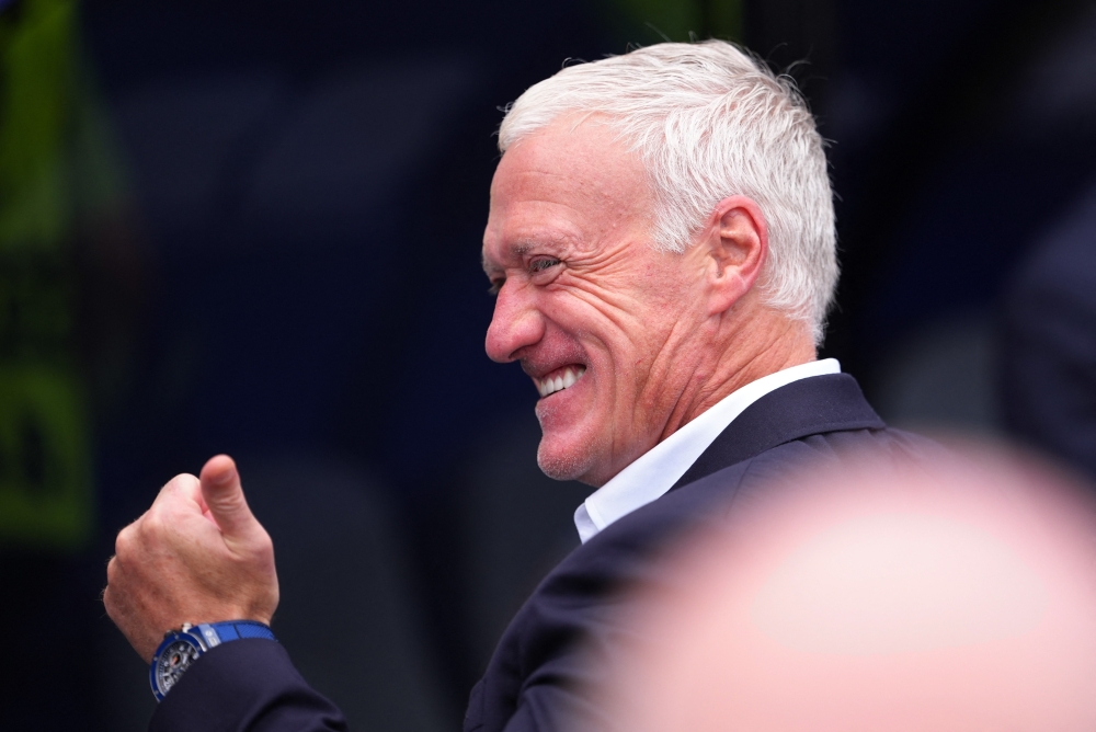  
France coach Didier Deschamps before the match. — Reuters