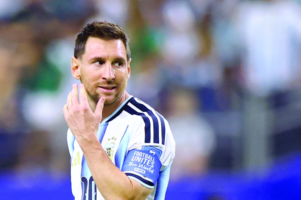 Soccer Football - FIFA World Cup 2026 - Group J - Argentina v Austria - Dallas Stadium, Arlington, Texas, U.S. - June 22, 2026
Argentina's Lionel Messi reacts after missing a penalty kick REUTERS/Hannah Mckay