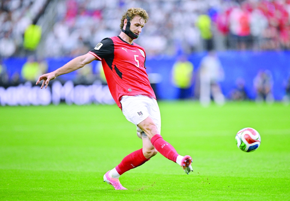  
Austria's Stefan Posch in action 