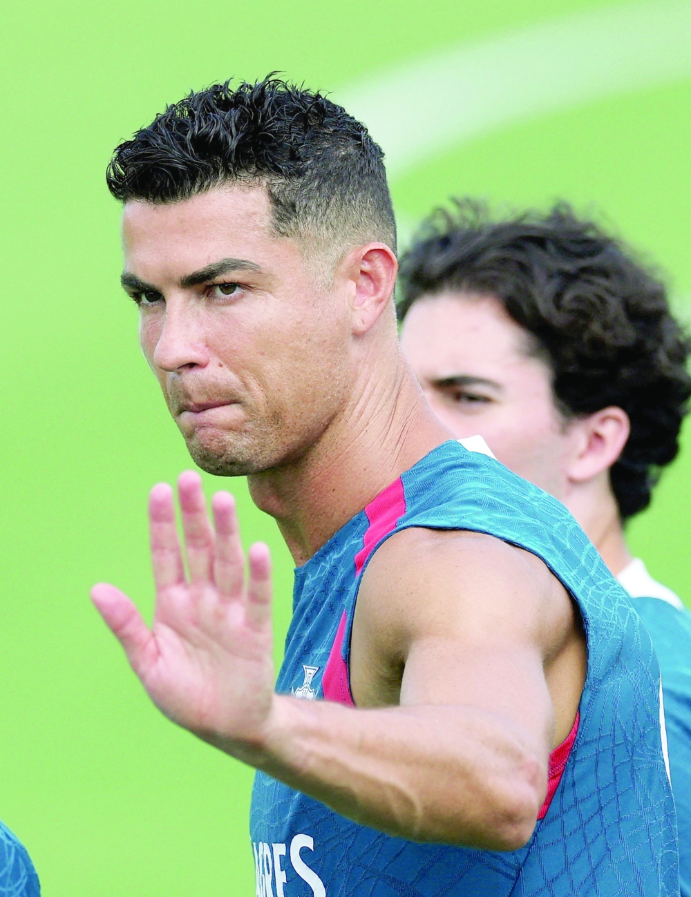 Portugal's Cristiano Ronaldo during training. — Reuters
