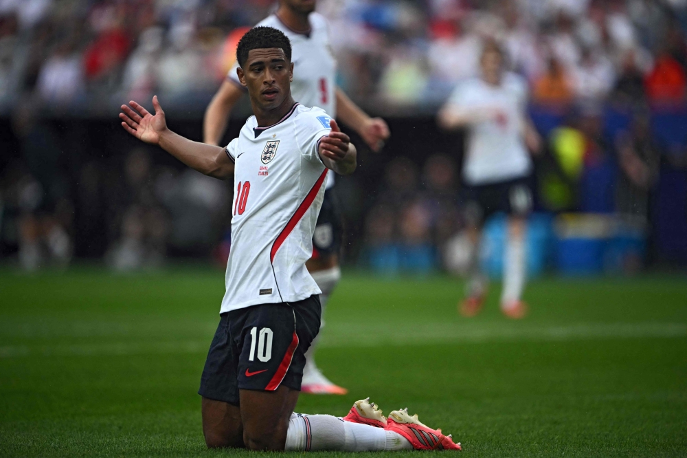 England's midfielder #10 Jude Bellingham. — AFP  