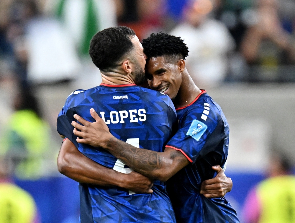 Cape Verde players celebrate. — Reuters