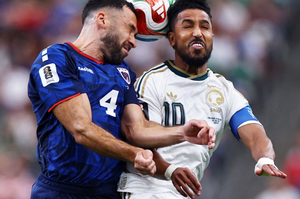 Cape Verde's Lopes in action with Saudi's al Dawsari. — Reuters